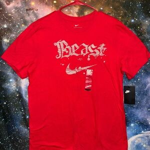 Nike Red Short Sleeve Tees Vibrant Athletic Wear